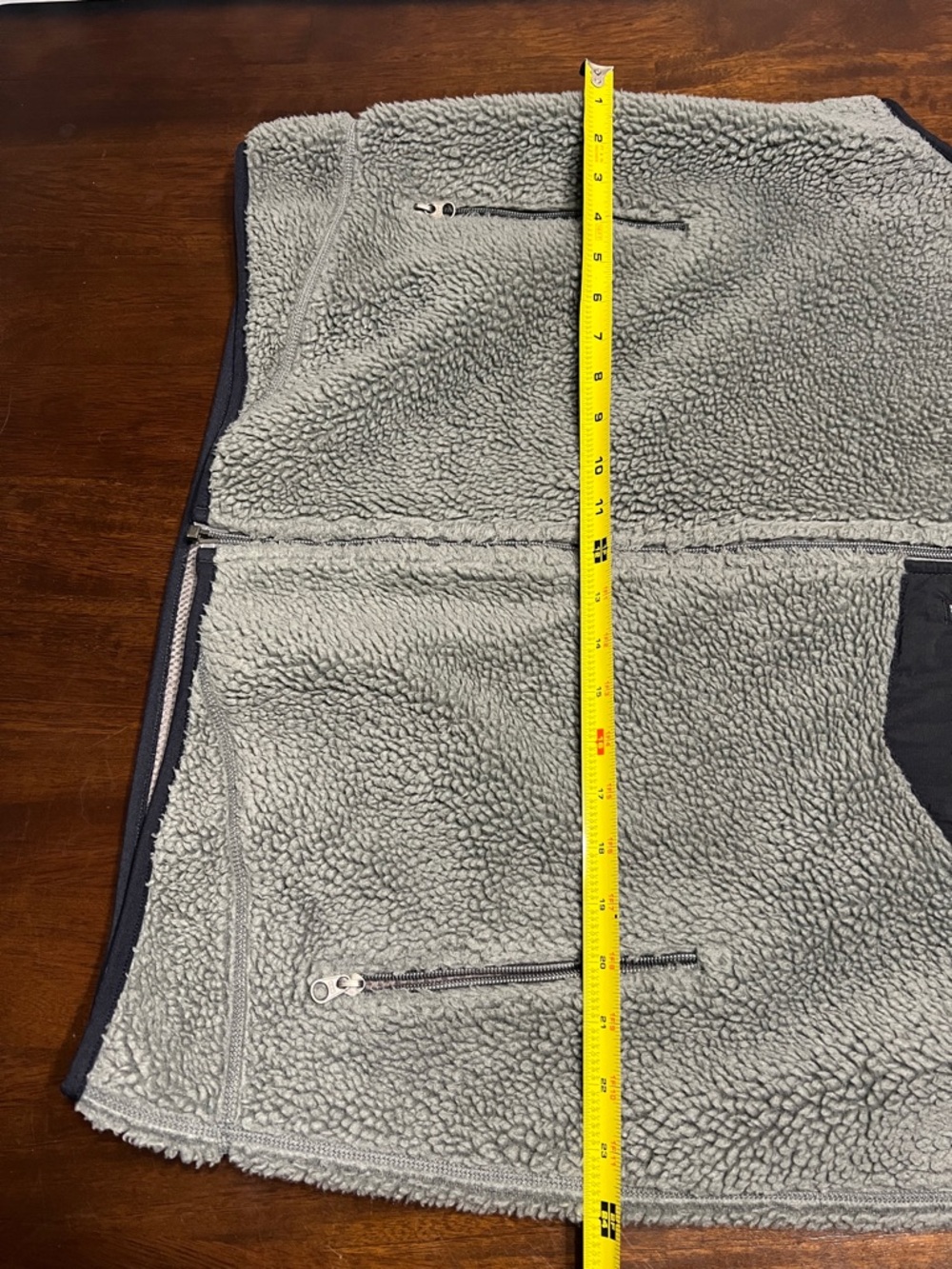 Patagonia Gray Sherpa Vest with Black Trim - Picture 5 of 6